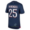 Officiële Voetbalshirt Paris Saint-Germain N.Mendes 25 Thuis 2023-24 - Heren